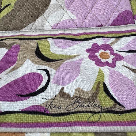 EUC Vera Bradley Tote - Quilted, Floral in Purples & Green, EUC - Picture 6 of 7